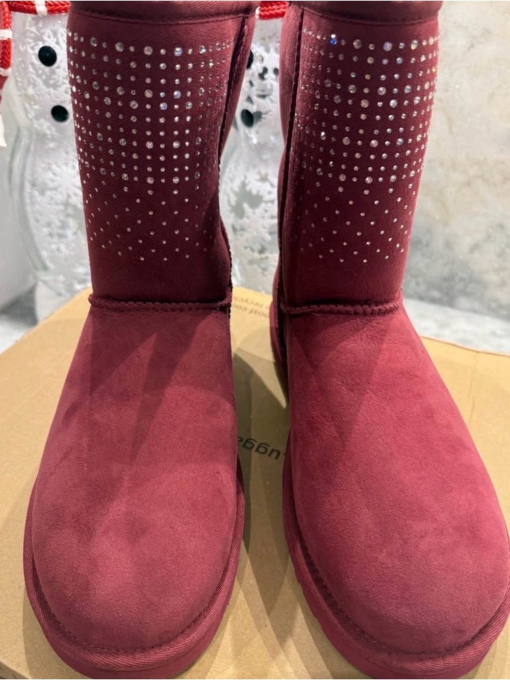UGG Swarovski Crystal Boots ✨ Burgundy | Size 11 | BNWT